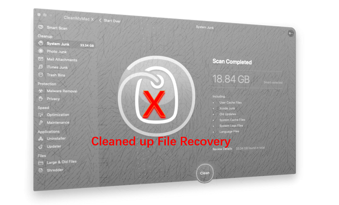 CleanMyMac clean up my important files