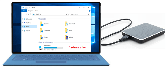 external hard drive is not showing on my computer