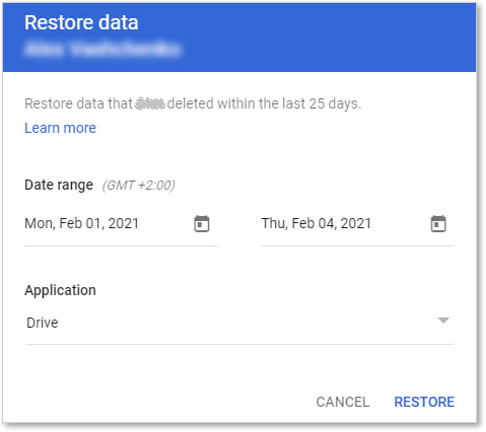 how to recover deleted files from Google Drive