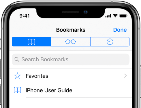 recover missing bookmarks on iPhone