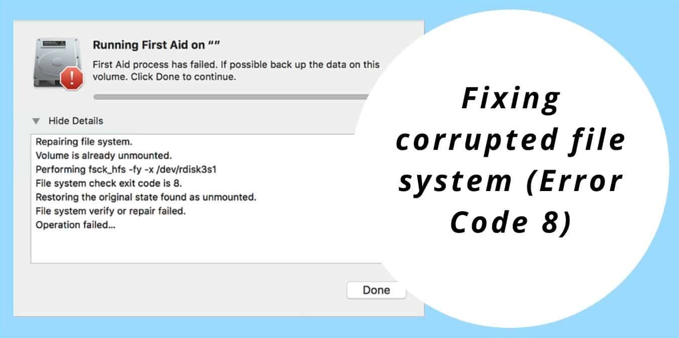 file system check exit code is 8 macbook pro file system check exit code is 8 macbook pro