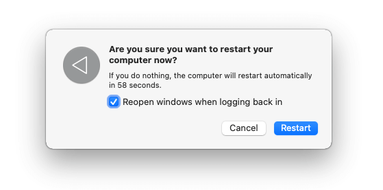 Restart Your Mac