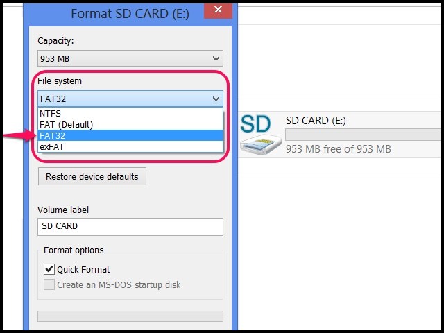 pictures won't load from SD card