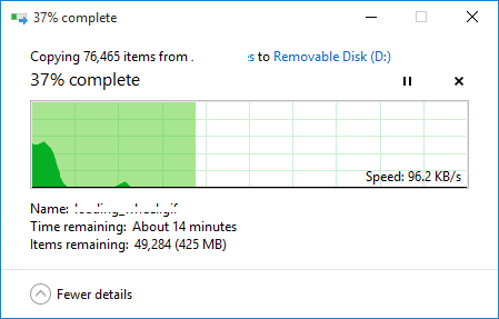fix slow USB transfer speed