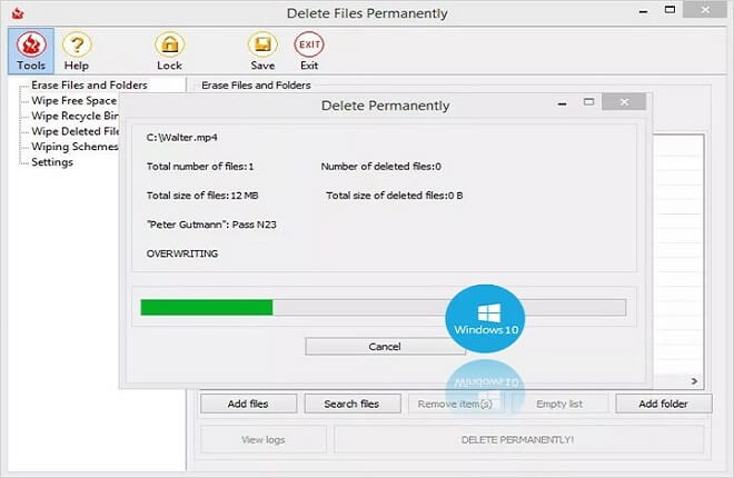 file shredder windows 10 remove unmovable files