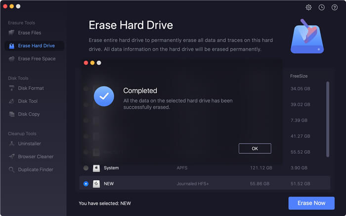 format and wipe FAT 12/16/32 hard drive on Mac