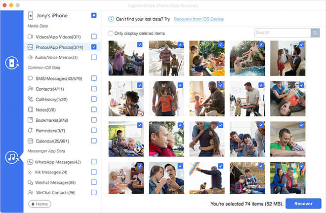 recover lost photos from damaged iPhone